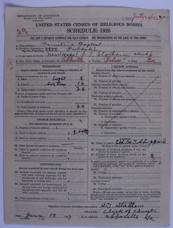 Scan of Primitive Baptists: 1307