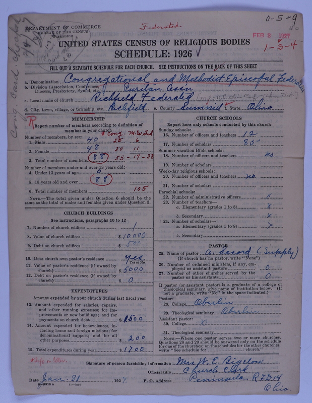 Scan of Federated Churches: 40