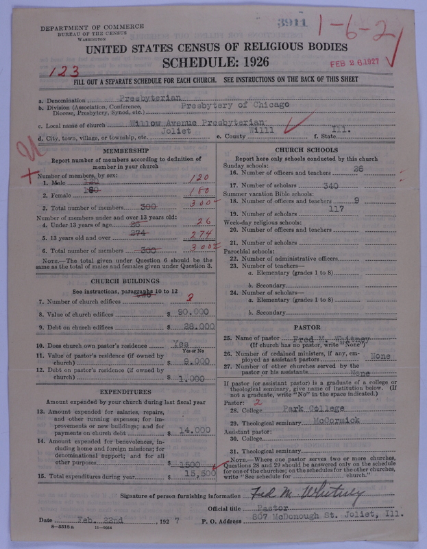 Scan of Presbyterian Church in the United States of America: 3911