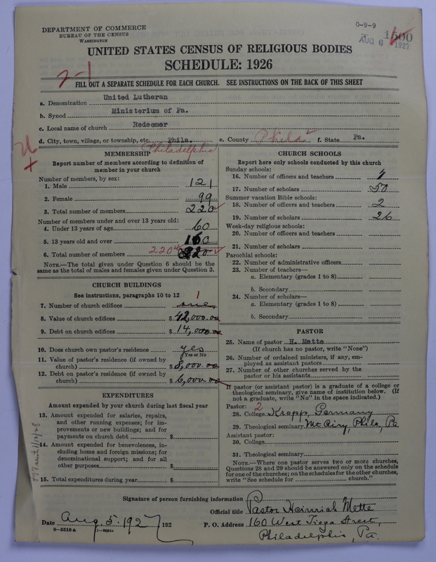 Scan of United Lutheran Church in America: 1500