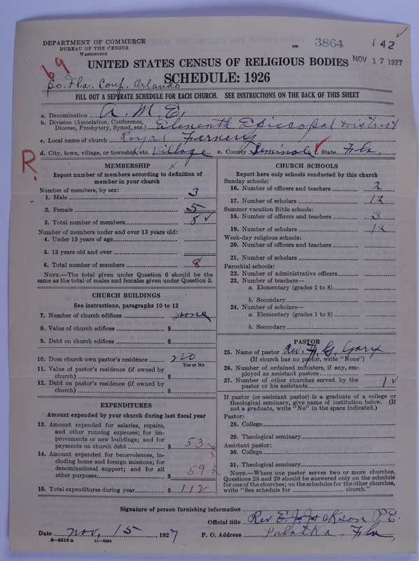Scan of African Methodist Episcopal Church: 3864