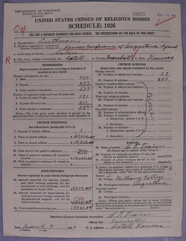 Scan of Evangelical Lutheran Augustana Synod of North America: 1022