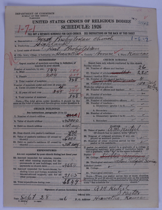 Scan of Presbyterian Church in the United States of America: 5892