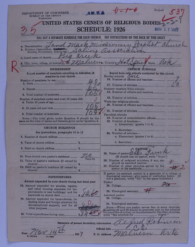 Scan of Landmark Baptist of America: 537