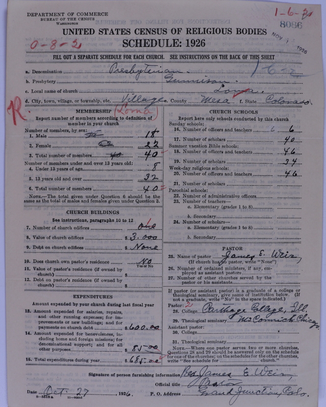 Scan of Presbyterian Church in the United States of America: 8086