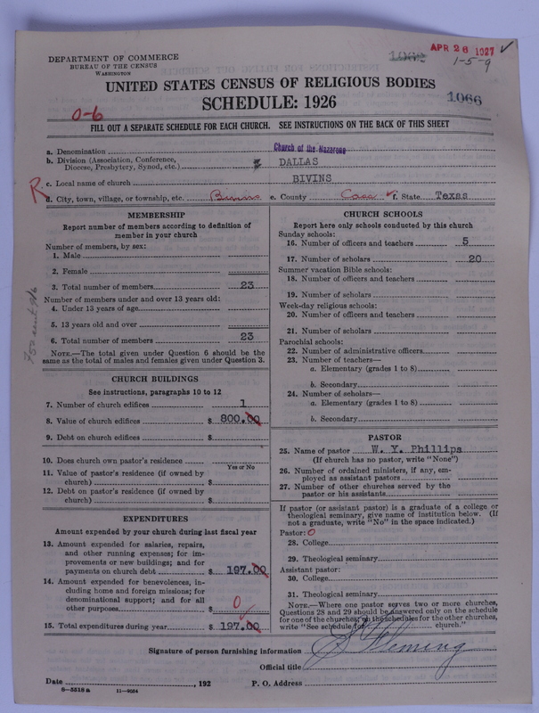 Scan of Church of the Nazarene: 1066