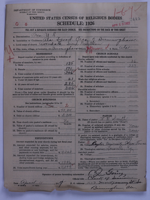 Scan of Presbyterian Church in the United States: 2415