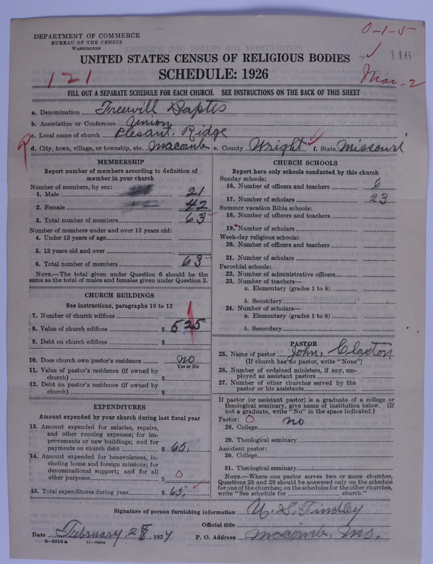 Scan of Free Will Baptists: 116