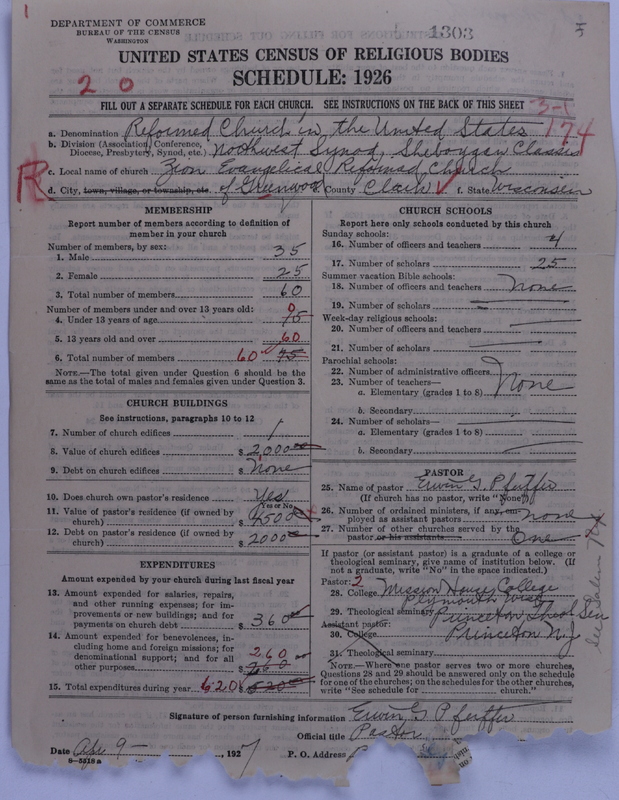 Scan of Reformed Church in the United States: 1303