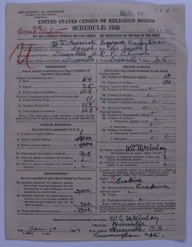 Scan of Associate Reformed Presbyterian Church: 61
