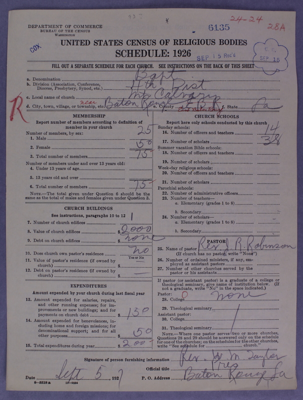 Scan of Negro Baptists: 6135
