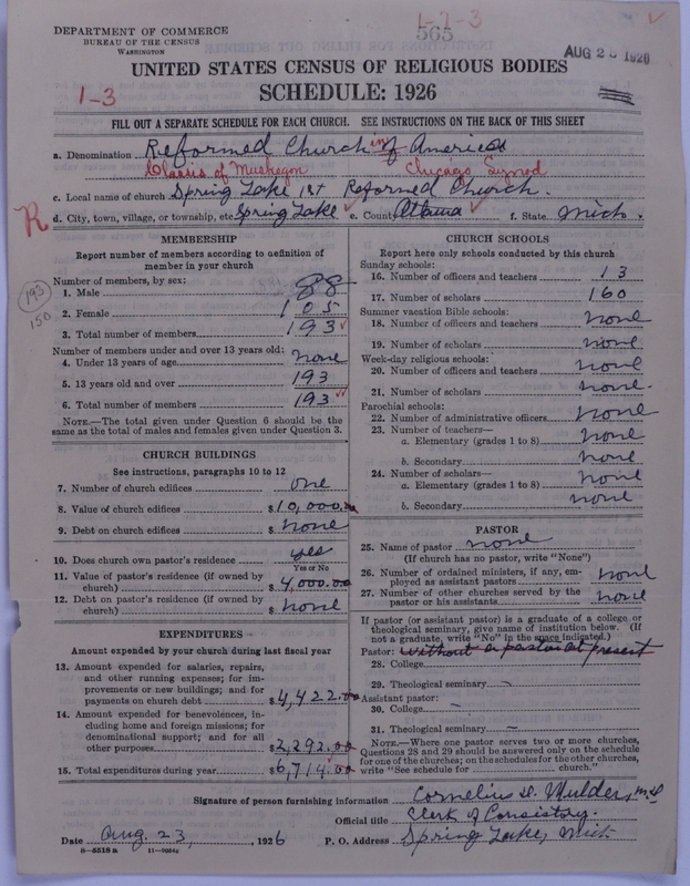 Scan of Reformed Church in America: 565