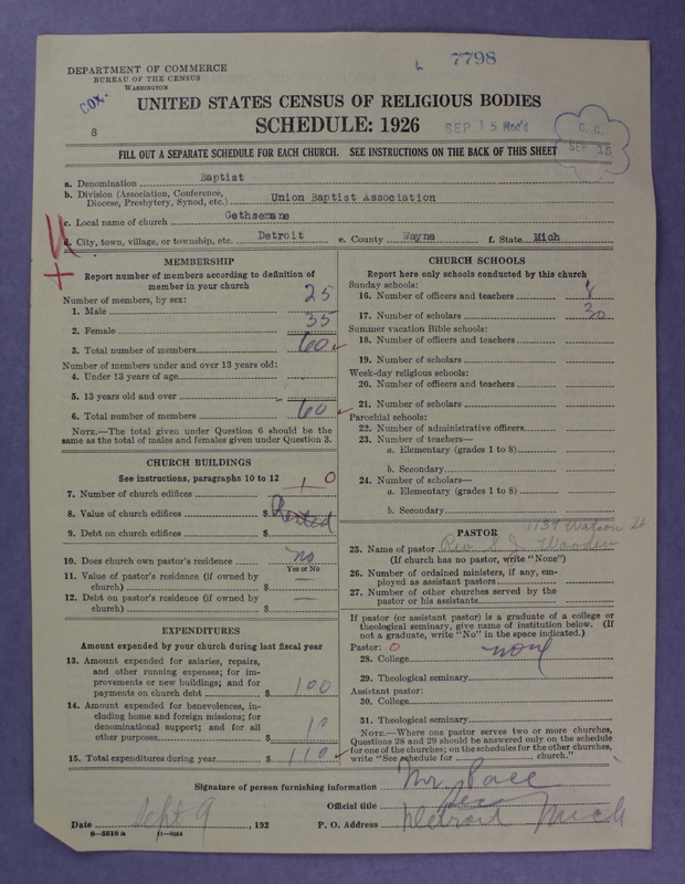 Scan of Negro Baptists: 7798