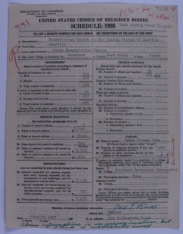 Scan of Presbyterian Church in the United States of America: 7554