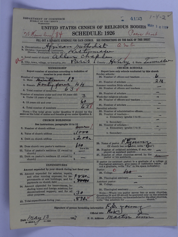 Scan of African Methodist Episcopal Church: 4193