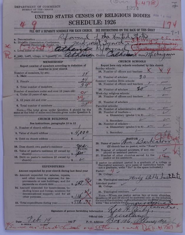 Scan of Reformed Church in the United States: 1274