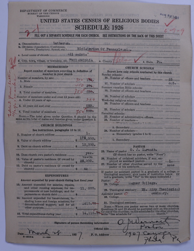 Scan of United Lutheran Church in America: 1534
