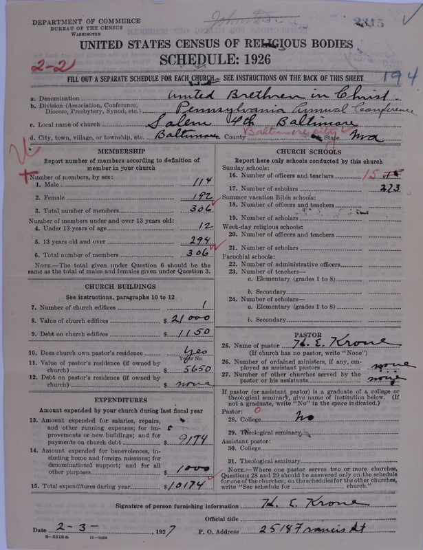Scan of Church of the United Brethren in Christ: 2315