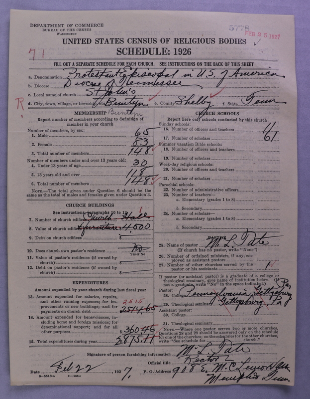 Scan of Protestant Episcopal Church: 5778