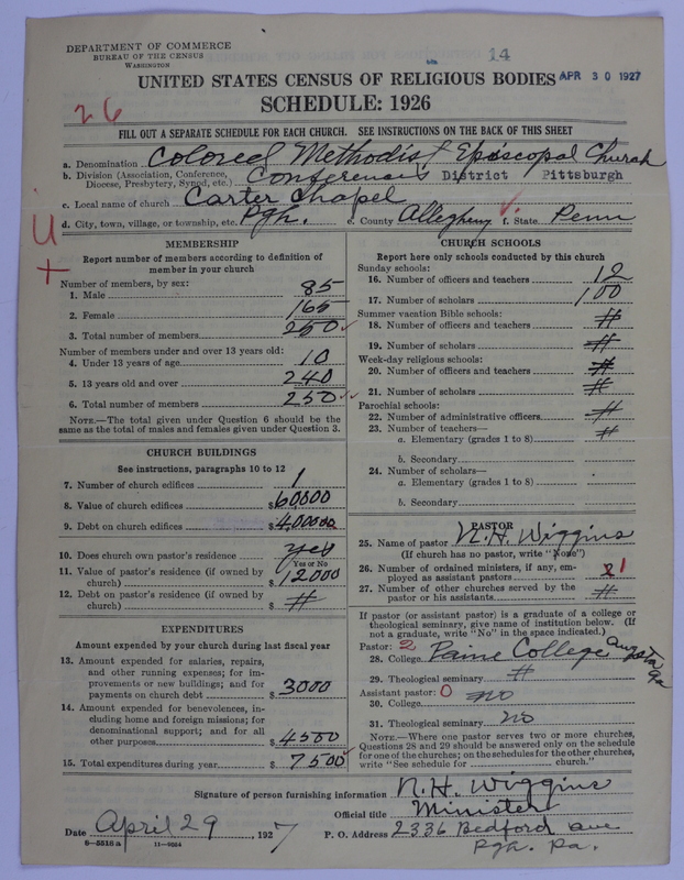 Scan of Colored Methodist Episcopal Church: 14