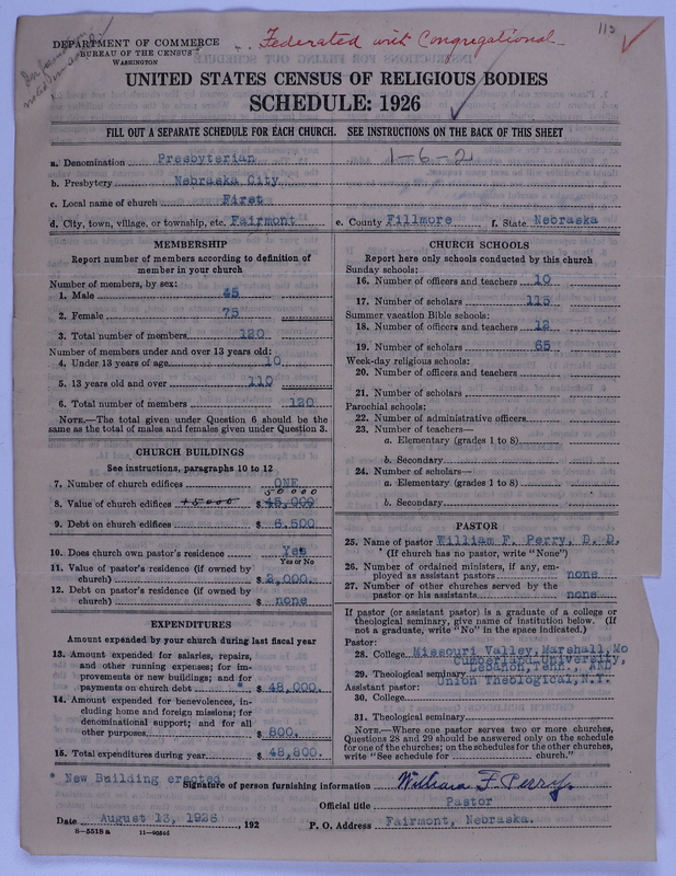 Scan of Federated Churches: 113