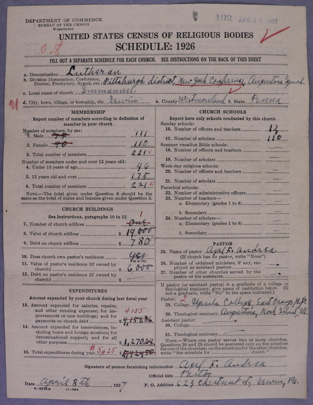 Scan of Evangelical Lutheran Augustana Synod of North America: 192