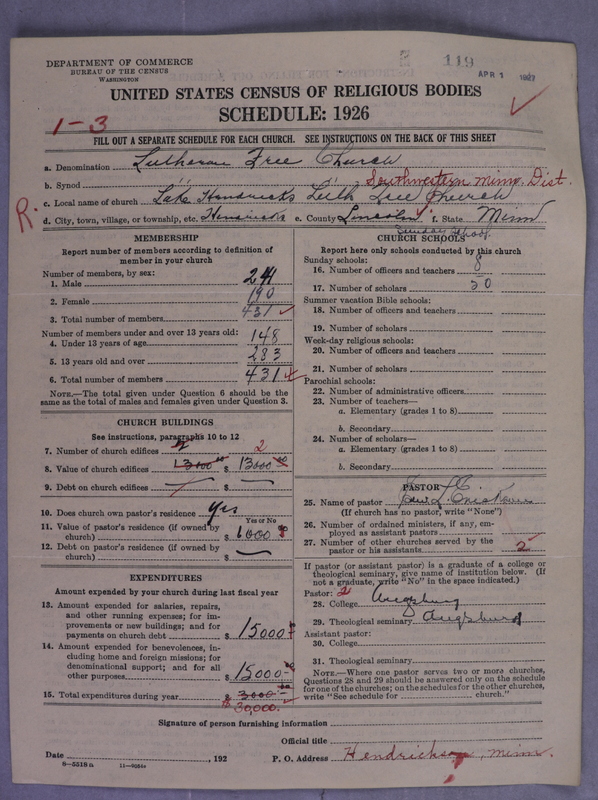 Scan of Lutheran Free Church: 119