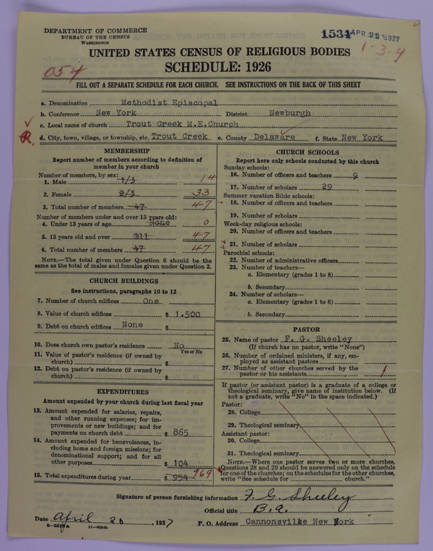 Scan of Methodist Episcopal Church: 1534