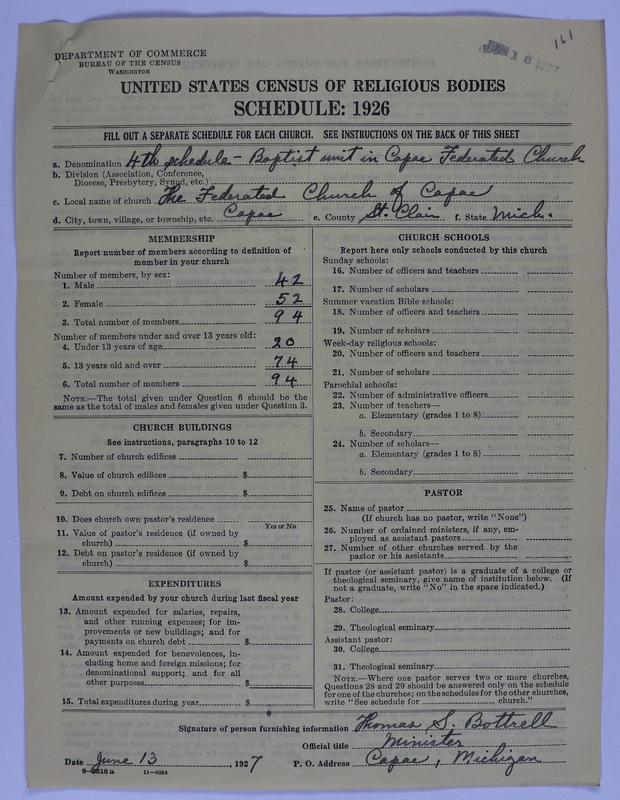 Scan of Federated Churches: 161