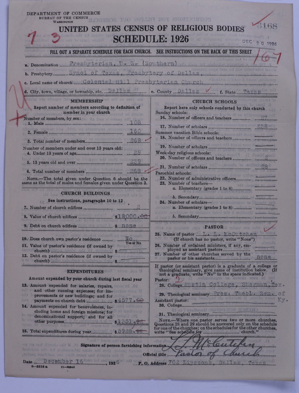 Scan of Presbyterian Church in the United States: 3168
