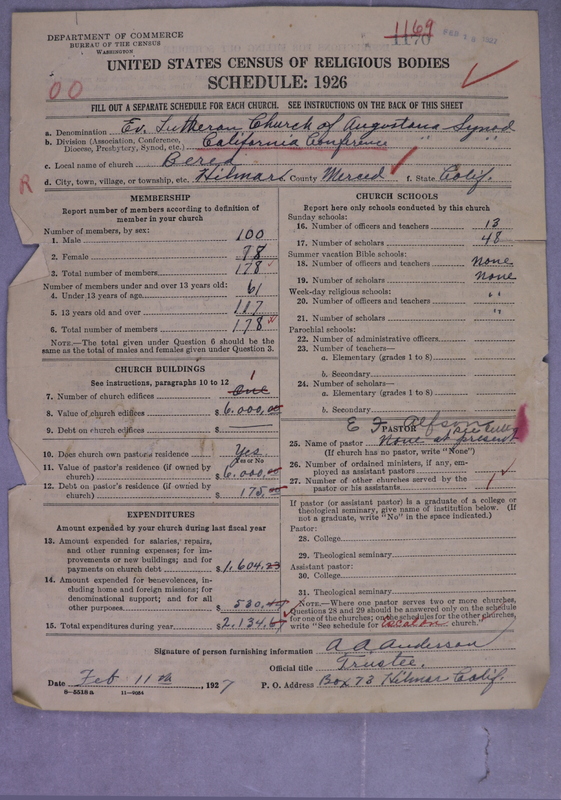 Scan of Evangelical Lutheran Augustana Synod of North America: 1169