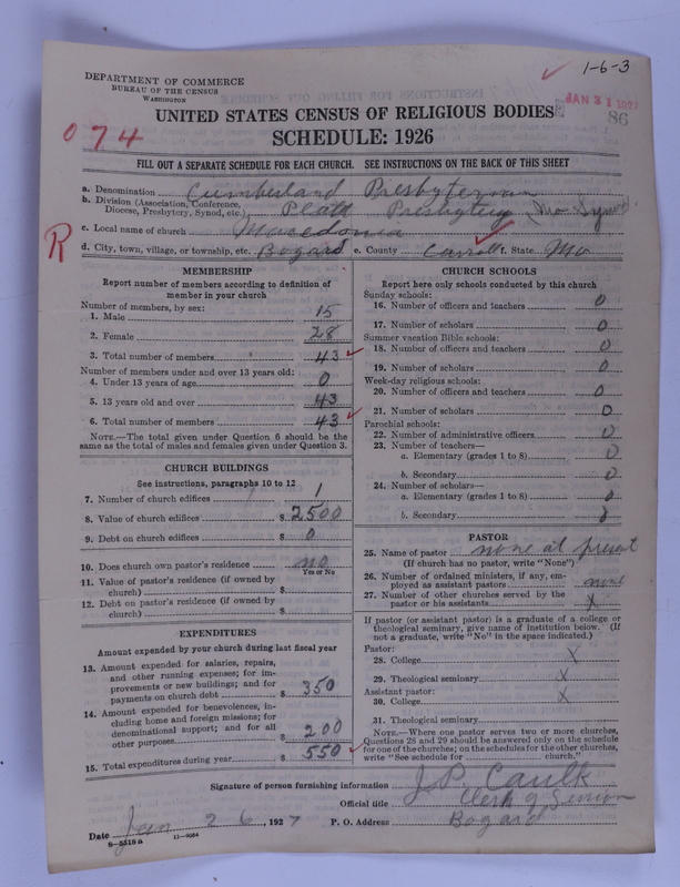 Scan of Cumberland Presbyterian Church: 86