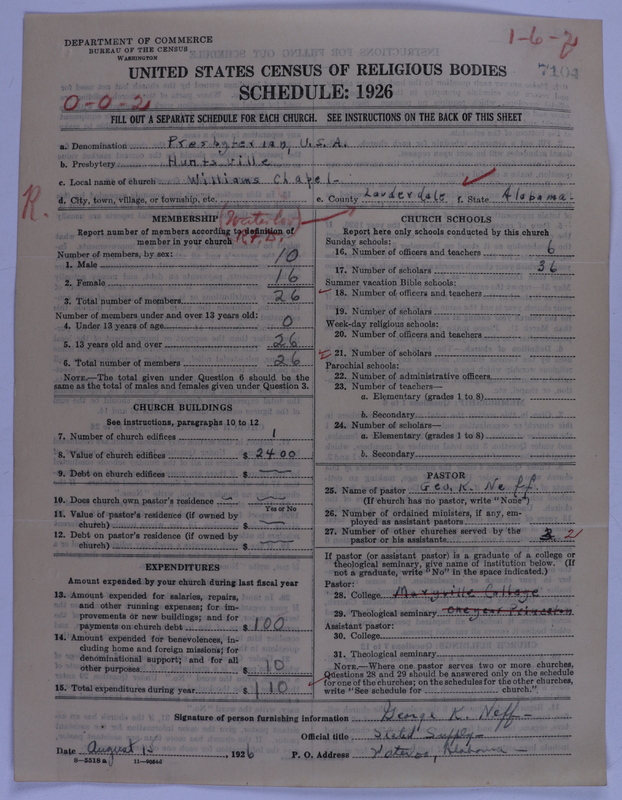 Scan of Presbyterian Church in the United States of America: 7104