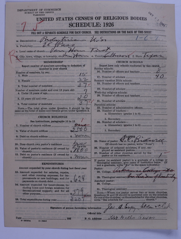 Scan of Presbyterian Church in the United States: 3167