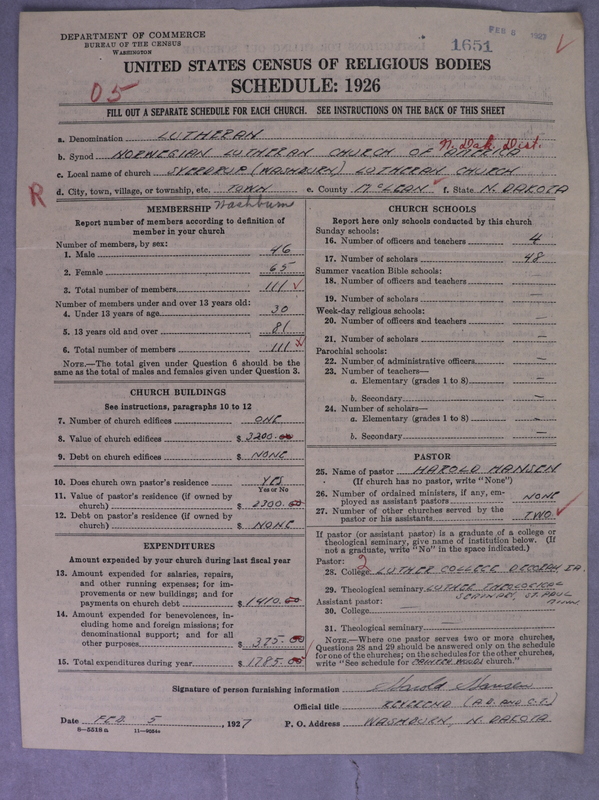 Scan of Norwegian Lutheran Church of America: 1651