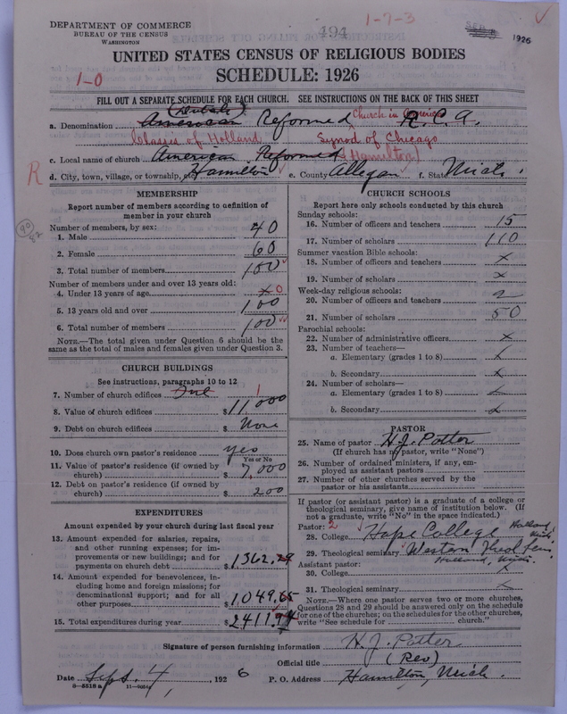 Scan of Reformed Church in America: 494