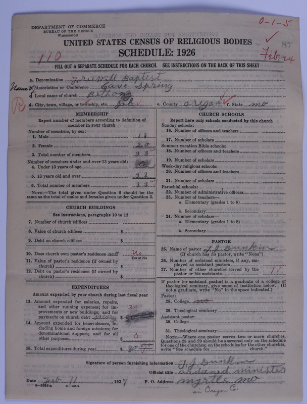 Scan of Free Will Baptists: 87