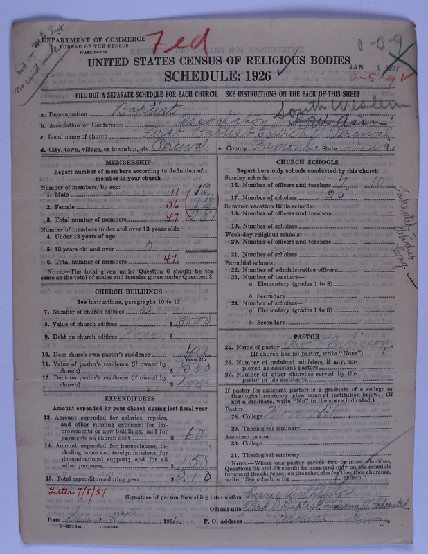 Scan of Federated Churches: