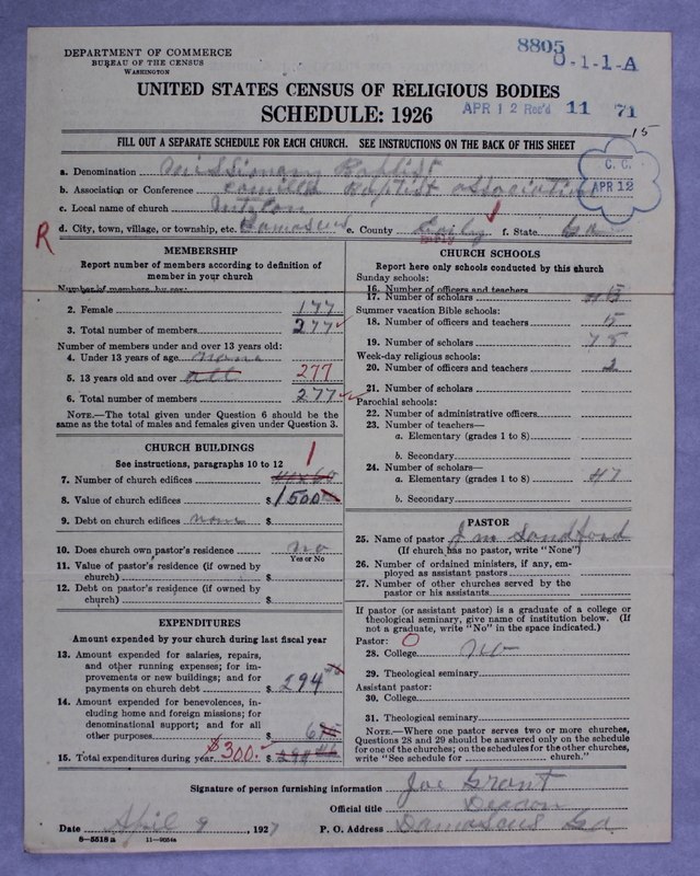 Scan of Negro Baptists: 8805