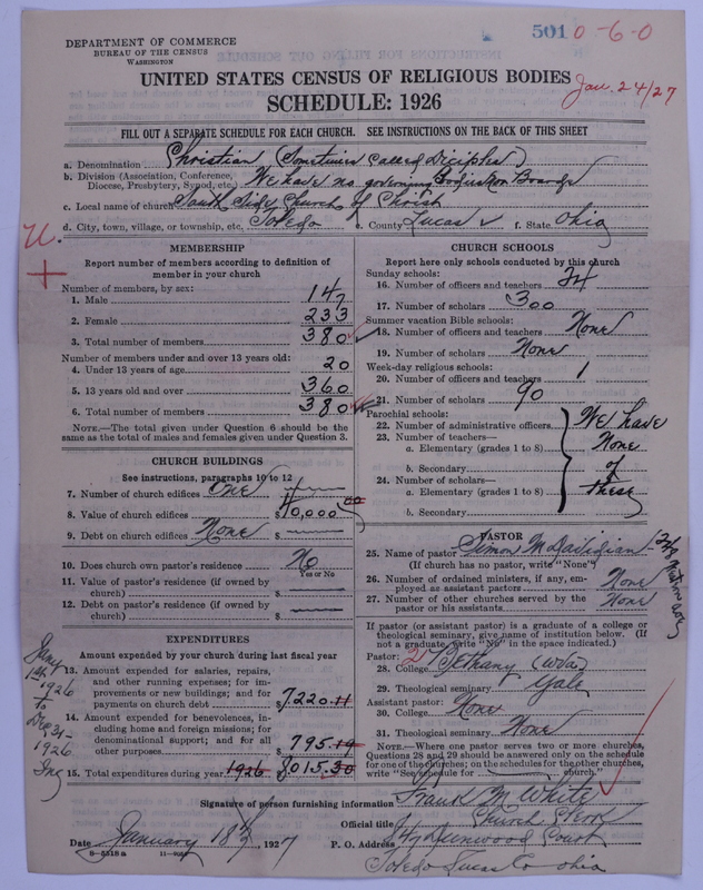 Scan of Disciples of Christ: 501