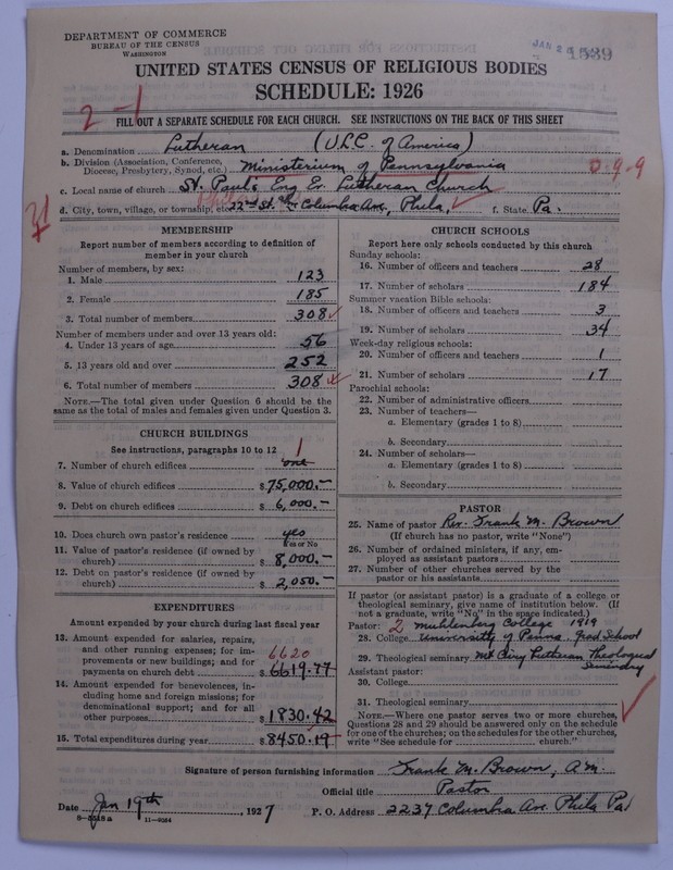 Scan of United Lutheran Church in America: 1539