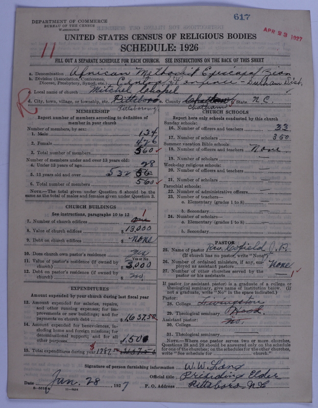 Scan of African Methodist Episcopal Zion Church: 617