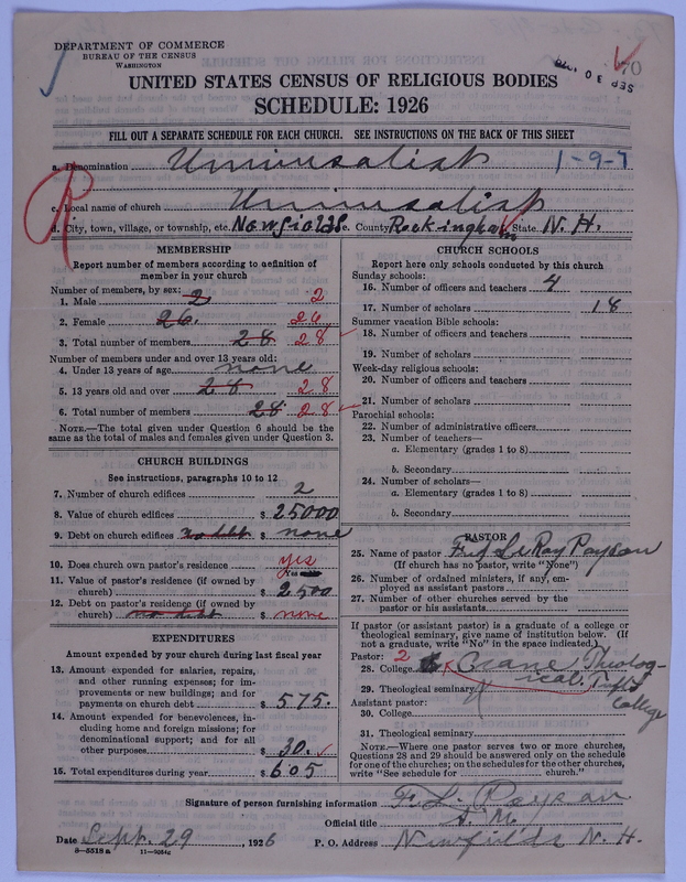 Scan of Universalist Church: 70