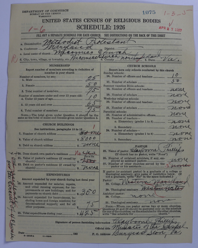 Scan of Methodist Protestant Church: 1075