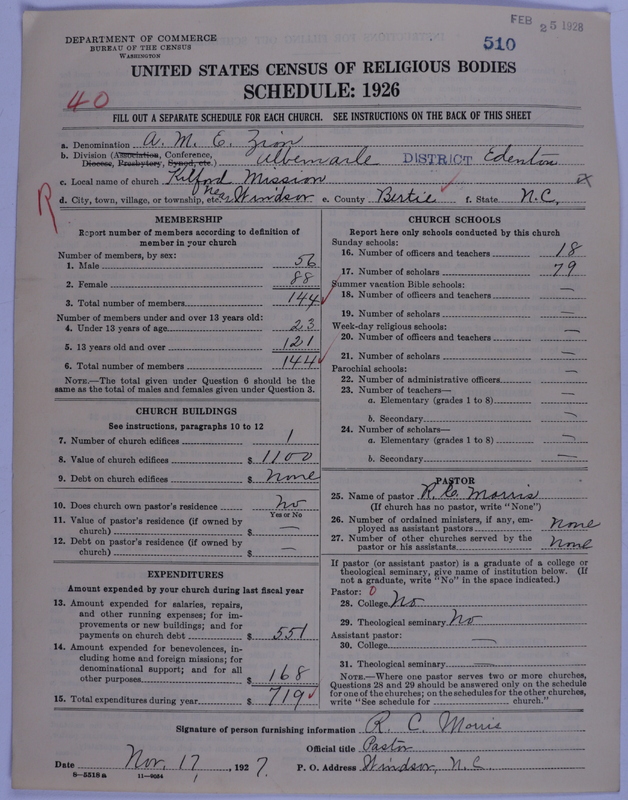 Scan of African Methodist Episcopal Zion Church: 510