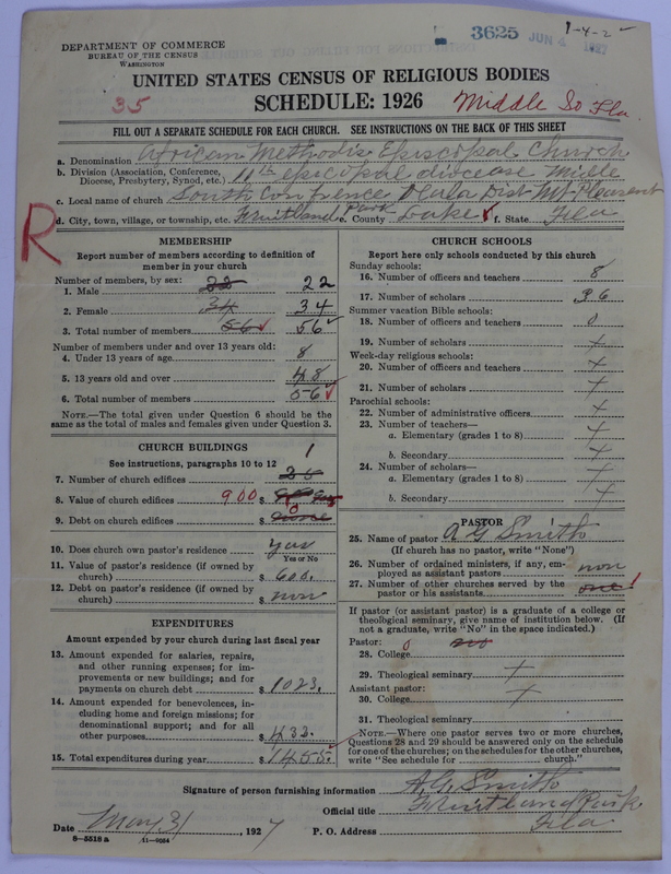 Scan of African Methodist Episcopal Church: 3625
