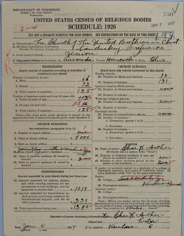 Scan of Church of the United Brethren in Christ: 750