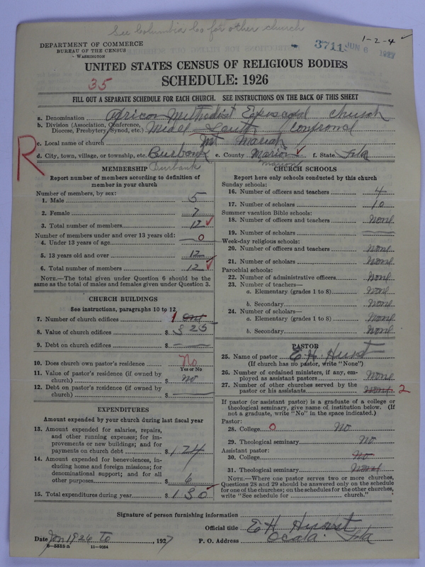 Scan of African Methodist Episcopal Church: 3711