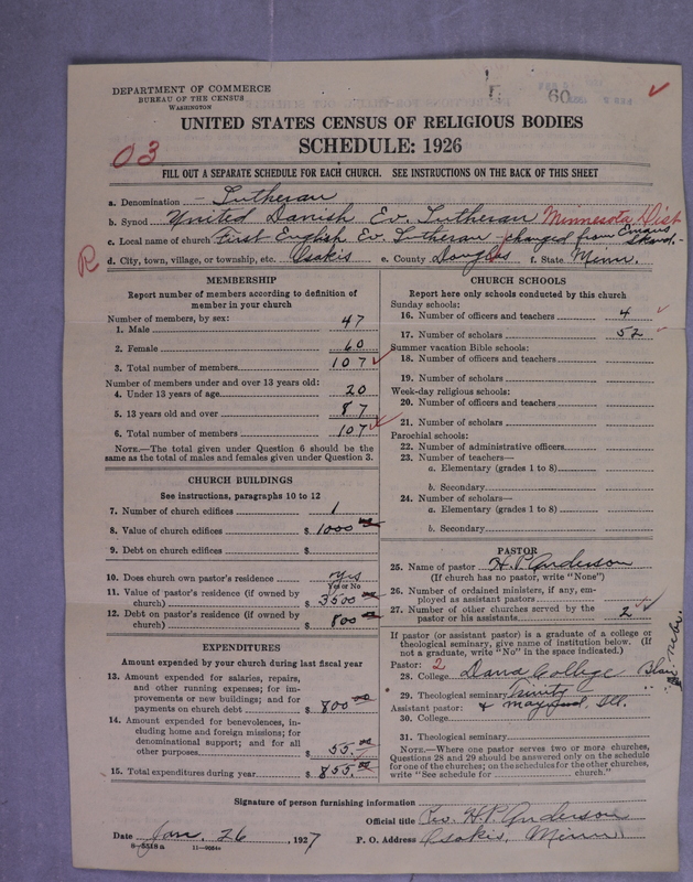 Scan of United Danish Evangelical Lutheran Church in America: 60
