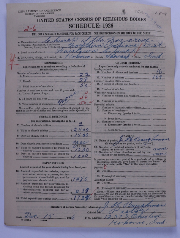 Scan of Church of the Nazarene: 234